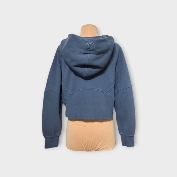 Lululemon Scuba 1/2 Zip Hoodie XS / S Iron Blue Fade Sweatshirt Cozy Cotton Terr - Picture 8 of 8